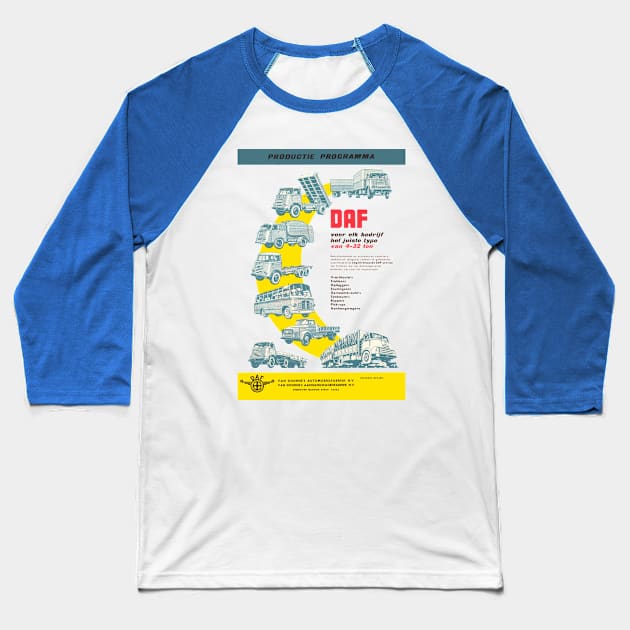 DAF - full range advert Baseball T-Shirt by Throwback Motors